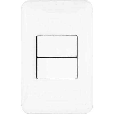 Conjunto interruptor simples e paralelo, 10 A, LGX102, 4x2, PIAL POP