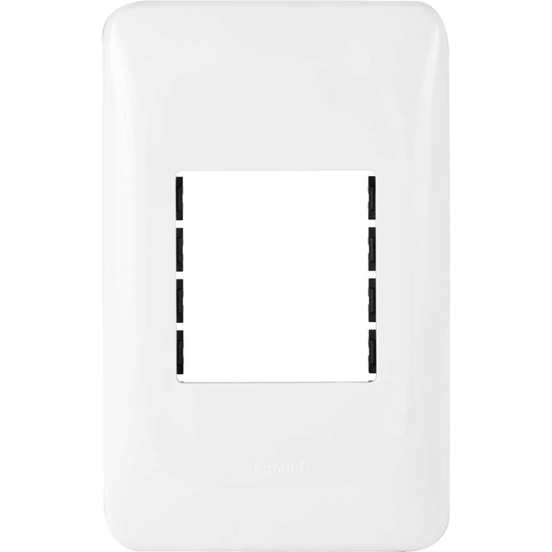 Placa de acabamento com suporte, 2 postos, 4 x 2", LGP22