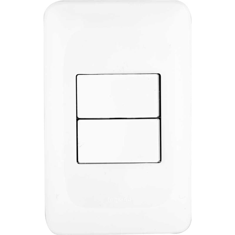 Conjunto com 2 interruptores paralelos, 10 A, LGX202, 4x2, PIAL POP