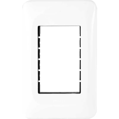Placa de acabamento com suporte, 3 postos, 4 x 2", LGP23