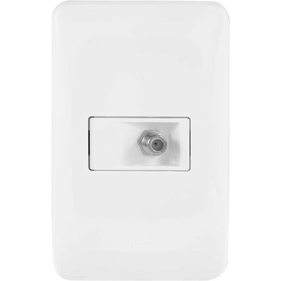 Conjunto tomada para antena de TV tipo F, 4x2 LGX060, PIAL POP