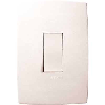 Interruptor de embutir linha Pial Plus, 1 tecla simples vertical, 611100