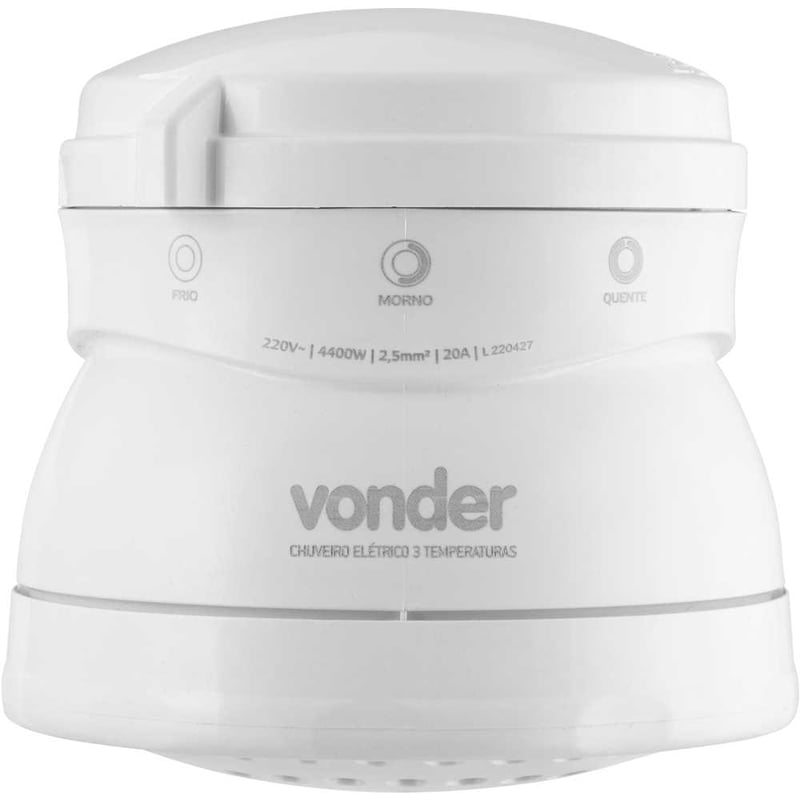 Ducha 3 temperaturas, 4.400 W, 220 V~, branca