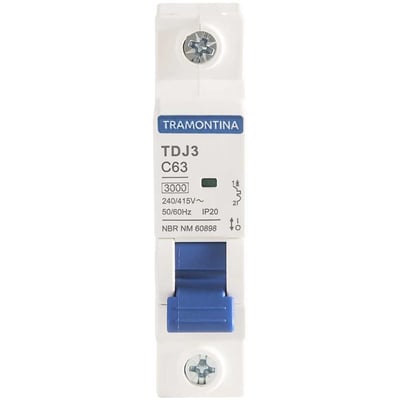 Minidisjuntor 1 polo, 63 A, 3 kA, TDJ3, 58011111