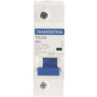 Minidisjuntor 1 polo, 80 A, 10 kA, TDJ10, 58011143
