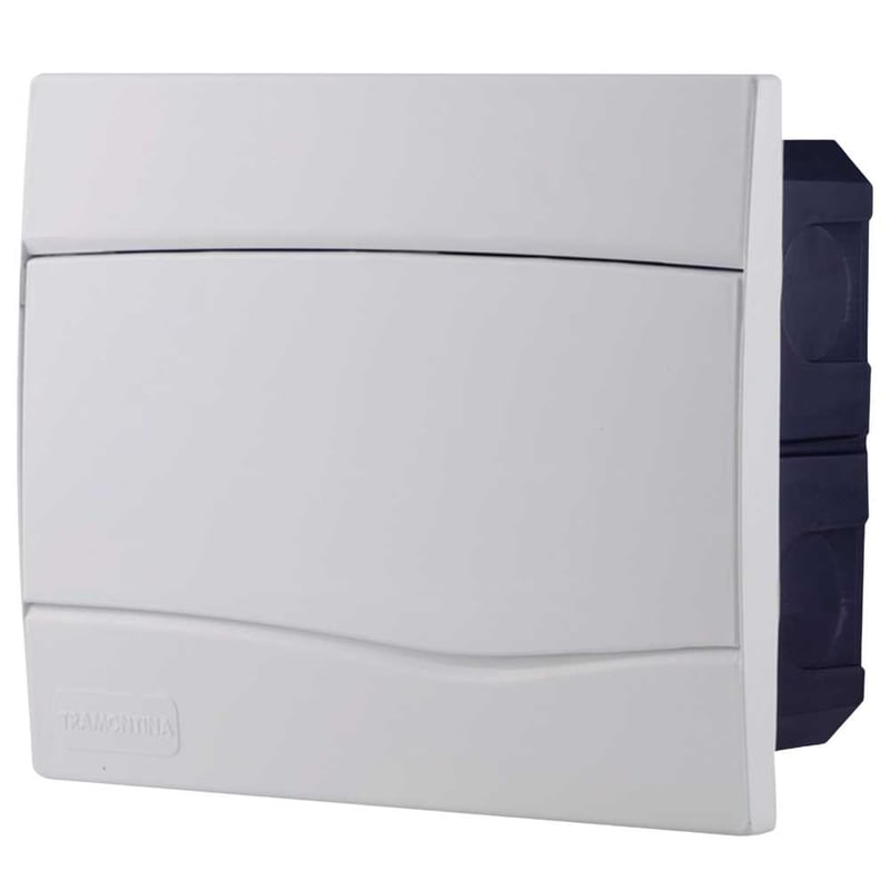 Quatro de distribuição de embutir, 9 DIN / 6 NEMA, branco