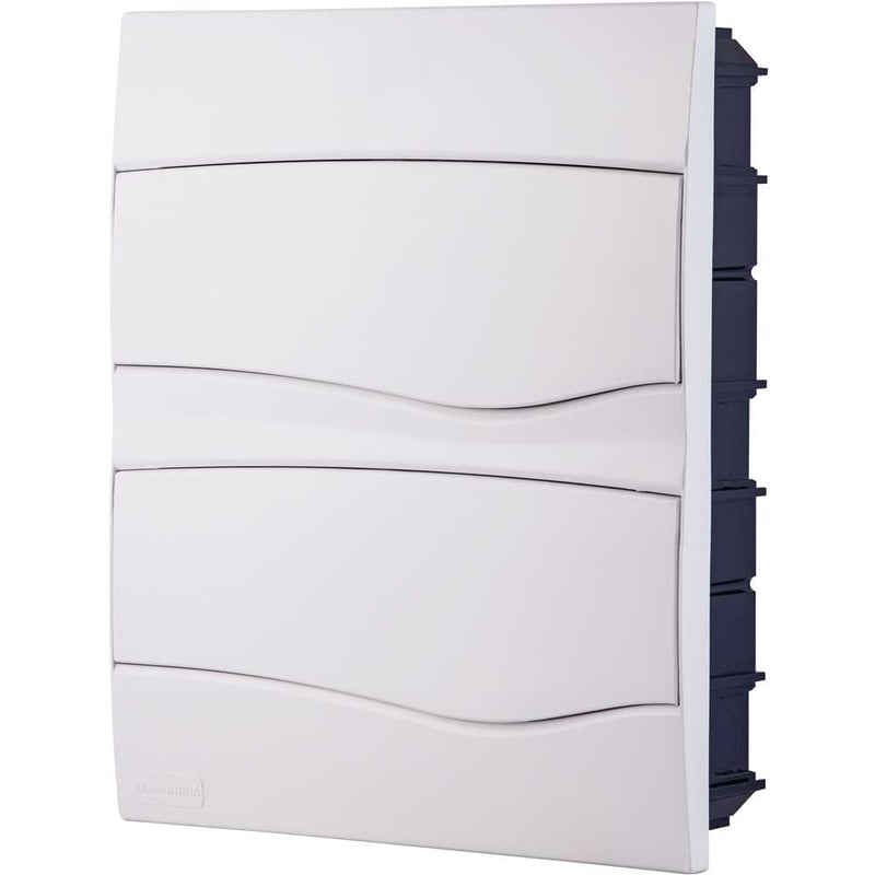 Quatro de distribuição de embutir, 24 DIN / 16 NEMA, branco