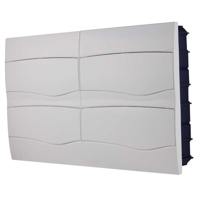 Quatro de distribuição de embutir, 48 DIN / 32 NEMA, branco