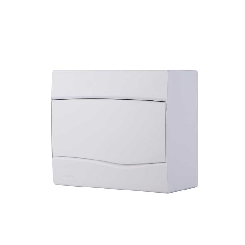 Quatro de distribuição de sobrepor, 9 DIN / 6 NEMA, branco