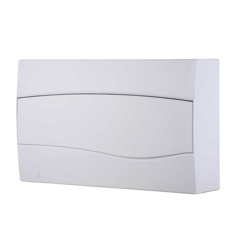 Quatro de distribuição de sobrepor, 18 DIN / 12 NEMA, branco