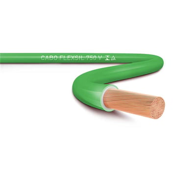Cabo flexível 750 V, 10 mm² x 100 metros, verde