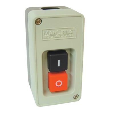 Chave elétrica sobrepor liga e desliga, 3x30 A, 4,0 CV, 220 V~, CS102-TP, PVC, acionamento botão