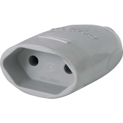 Plugue fêmea 2P redondos, cinza, 20 A, 250 V~, DN1609
