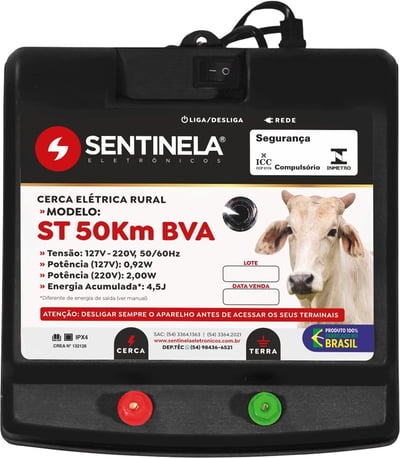Eletrificador de cerca elétrica 50 km, com alcance de 10.000 m, 1015