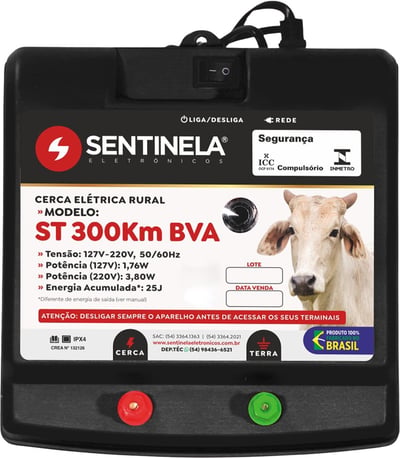 Eletrificador de cerca elétrica 300 km, com alcance de 25.000 m, 4001