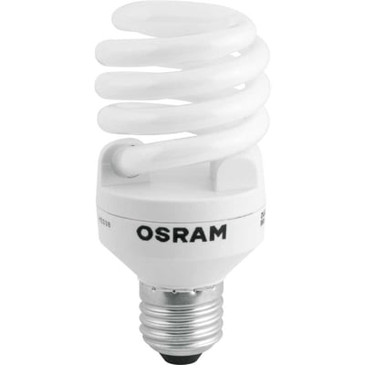 Lâmpada fluorescente E27, 20 W, 220 V~ - 240 V~, espiral mini, Twister