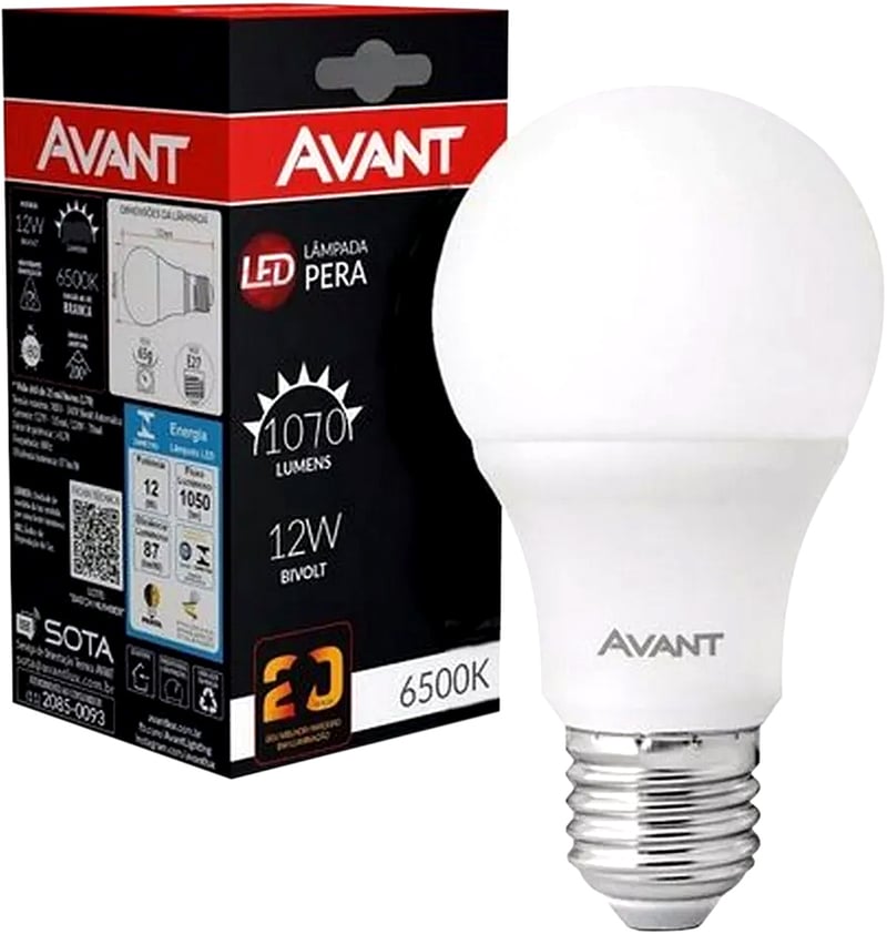 Lâmpada LED BULBO, 12 W, bivolt, 6500 K, 289121377