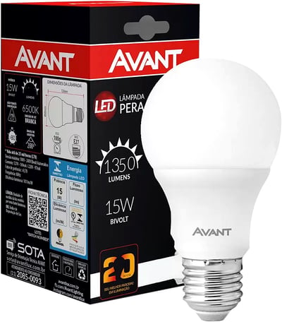 Lâmpada LED BULBO, 15 W, bivolt, 6500 K, 289151374