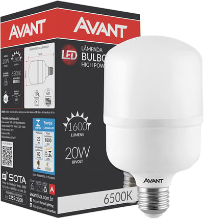 Lâmpada LED BULBO HP, 20 W, bivolt, 6500 K, 289211375