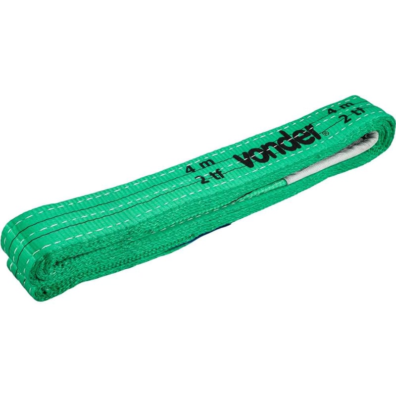 Cinta para elevação de cargas 7:1, 4,0 m, 2,0 tf, verde, CE 240