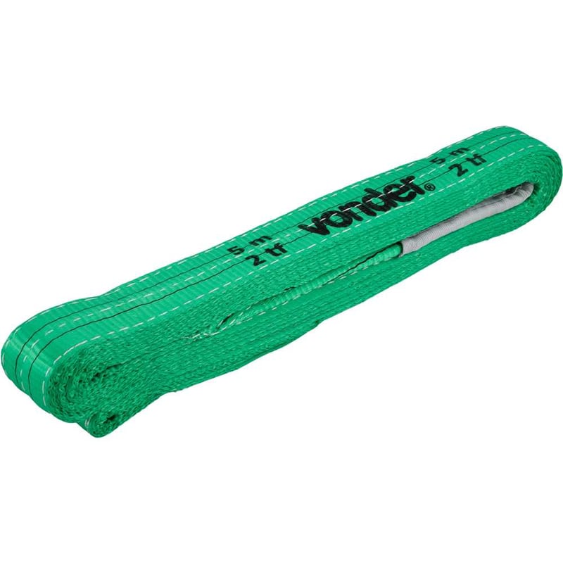 Cinta para elevação de cargas 7:1, 5,0 m, 2,0 tf, verde, CE 250