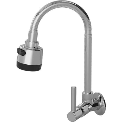 Torneira de parede para cozinha em abs, cromada, 28845