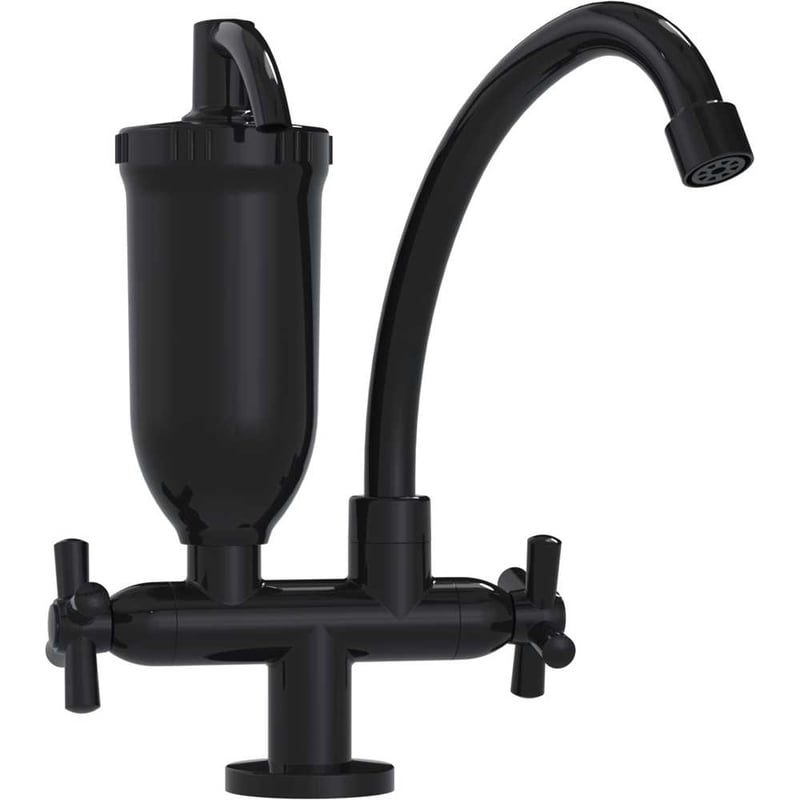 Torneira de bancada para cozinha em abs, preta, com purificador de água, 34572