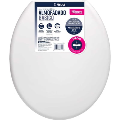 Assento sanitário almofadado básico, branco, PR2060-2