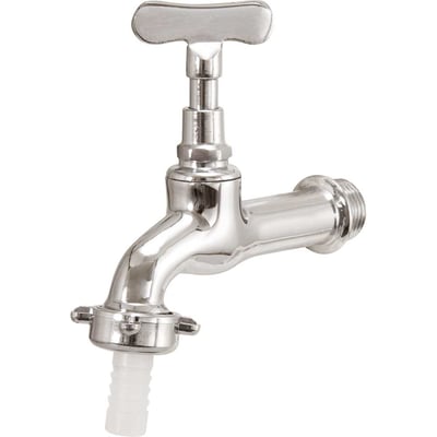 Torneira metálica para jardim, cromada, 3/4", 1130