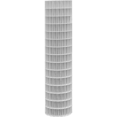 Tela alambrado, telacor branca, malha 10 cm x 5 cm, fio 2,5 mm, com 1,0 m x 25 m (altura x comprimento), 3734