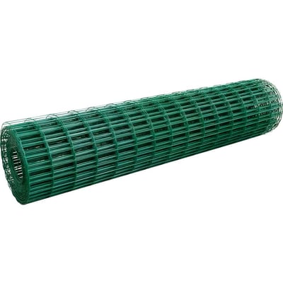 Tela alambrado, cor verde, malha 10 cm x 5 cm, fio 2,5 mm, com 1,8 m x 25 m (altura x comprimento), 3724