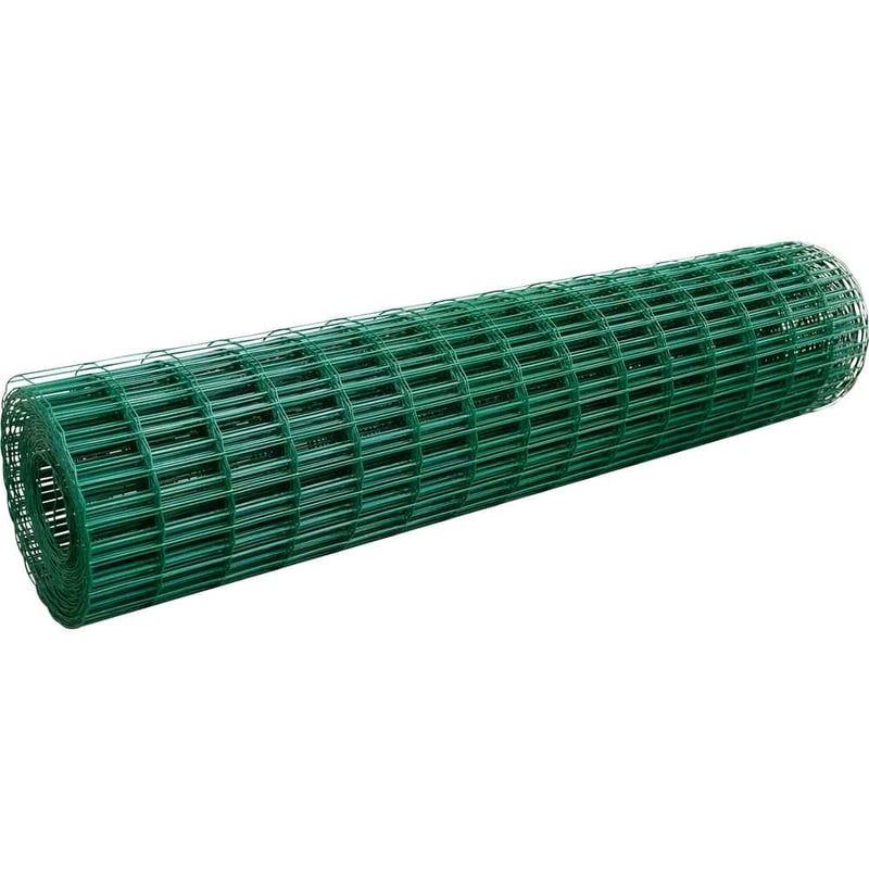 Tela alambrado, cor verde, malha 10 cm x 5 cm, fio 2,5 mm, com 2,0 m x 25 m (altura x comprimento), 3725