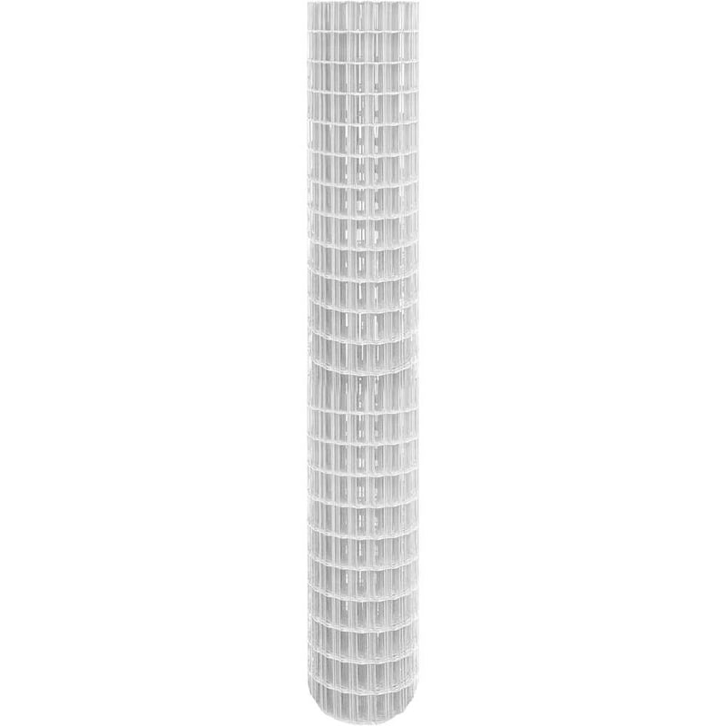 Tela alambrado, telacor branca, malha 10 cm x 5 cm, fio 2,5 mm, com 2,0 m x 25 m (altura x comprimento), 3736
