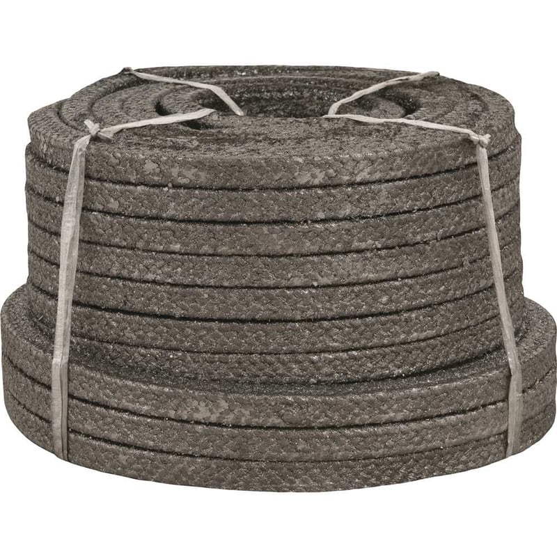 Gaxeta de algodão, quadrada, grafitada, 1/2"