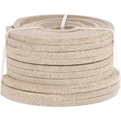 Gaxeta de algodão, quadrada, ensebada, 5/8"