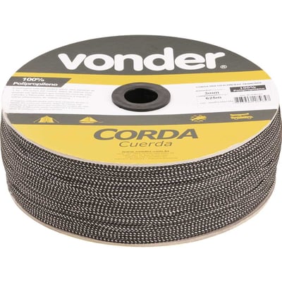 Corda multifilamento trançada 5,0 mm x 250 m, cores diversas