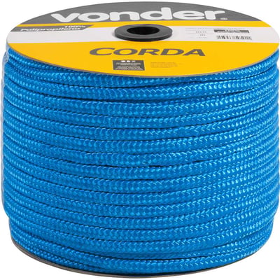 Corda multifilamento trançada 10,0 mm x 190 m, azul, em carretel