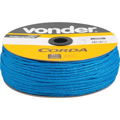 Corda multifilamento trançada 5,0 mm x 250 m, azul, em carretel