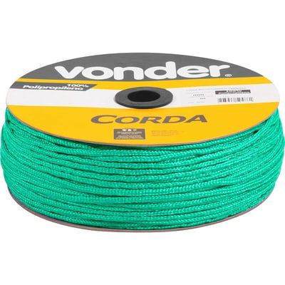 Corda multifilamento trançada 5,0 mm x 250 m, verde, em carretel