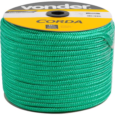 Corda multifilamento trançada 8,0 mm x 258 m, verde, em carretel