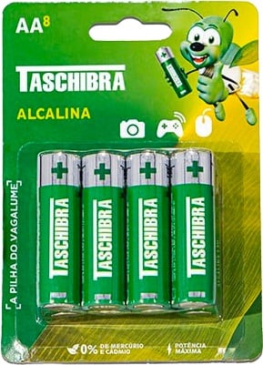 Pilha alcalina "AA", cartela com 4, 13070017