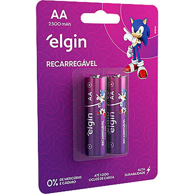 Pilha recarregável pequena (AA), 1,2 V, 2 peças, ELE000000082172