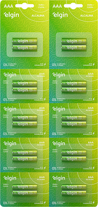 Pilha alcalina palito (AAA) 1,5 V, 20 peças, ELE000000082346