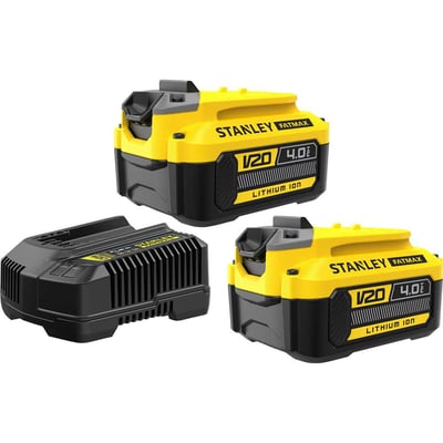 Kit com 2 baterias de íons de lítio (20 V MAX - 4 Ah) e 1 carregador, SCB244CK-BR