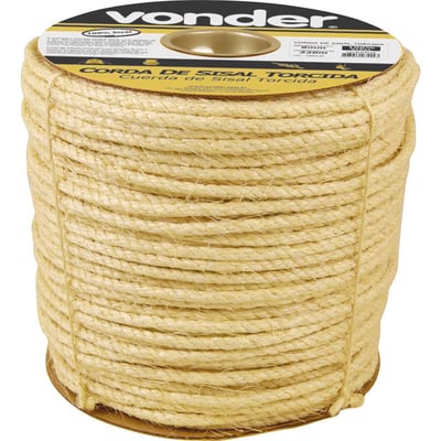 Corda de sisal 8 mm x 220 m, 3 pernas