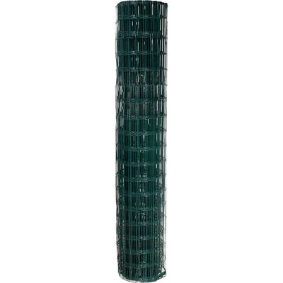 Tela alambrado, verde, malha 10 cm x 5 cm, fio 2,5 mm, com 1,8 m x 25 m (altura x comprimento)