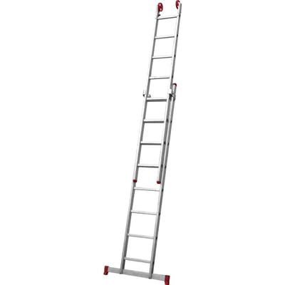 Escada extensiva de abrir, de alumínio, 2 x 8 degraus, 3 em 1