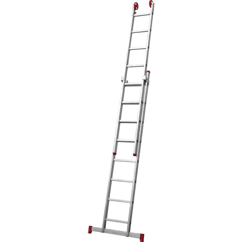 Escada extensiva de abrir, de alumínio, 2 x 8 degraus, 3 em 1