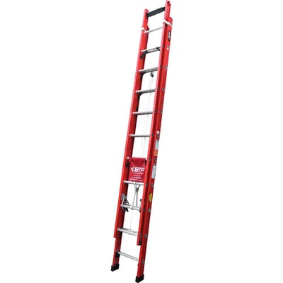 Escada extensível em fibra de vidro, 20 degraus, 5,40 m