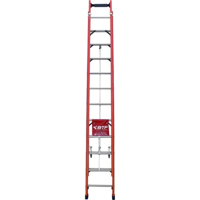 Escada extensível em fibra de vidro, 22 degraus, 6 m